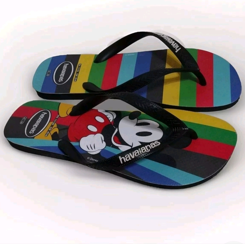 NEW Havaianas Men’s Disney Mickey Mouse Flip-Flops Size 11/12 Beach Sandals